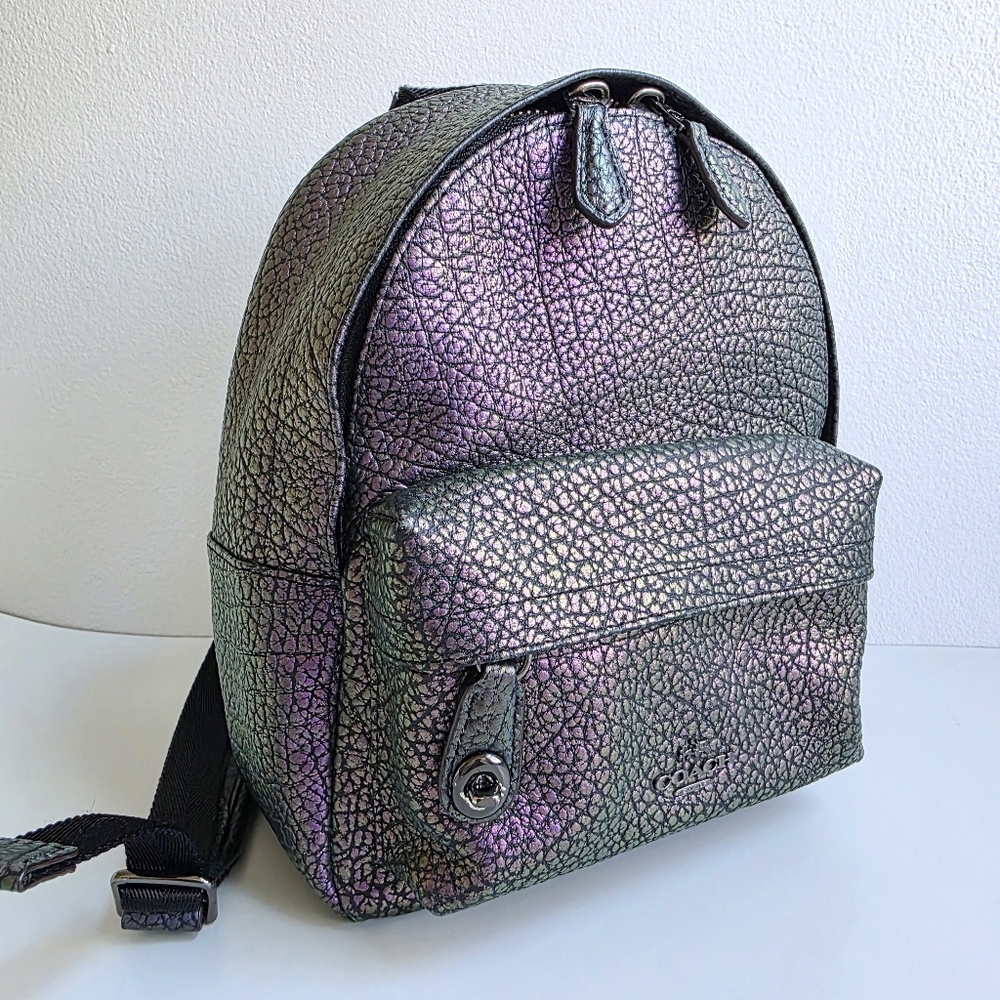 Coach Mini Campus Backpack in Hologram Leather